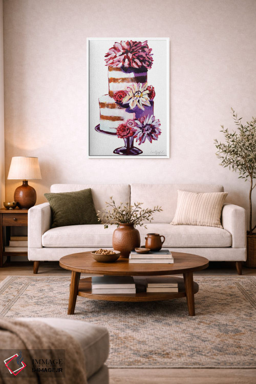 تابلو دکوراتیو کیک گل های بینکسی اثر لورل گرینفیلد - D3W