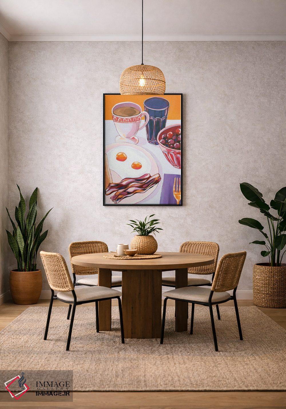 تابلو دکوراتیو تخم مرغ و بیکن اثر لورل گرینفیلد - D4B