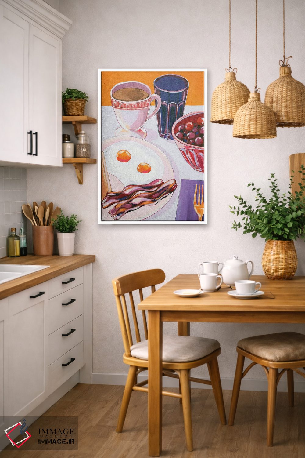 تابلو دکوراتیو تخم مرغ و بیکن اثر لورل گرینفیلد - D5W