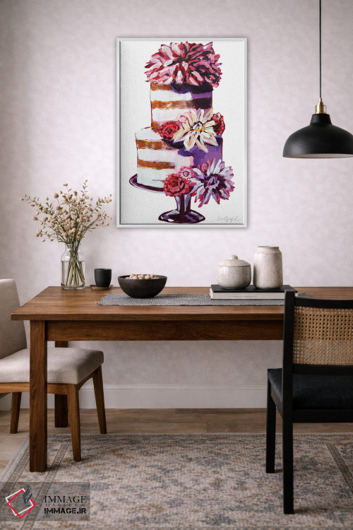 تابلو دکوراتیو کیک گل های بینکسی اثر لورل گرینفیلد - D4W