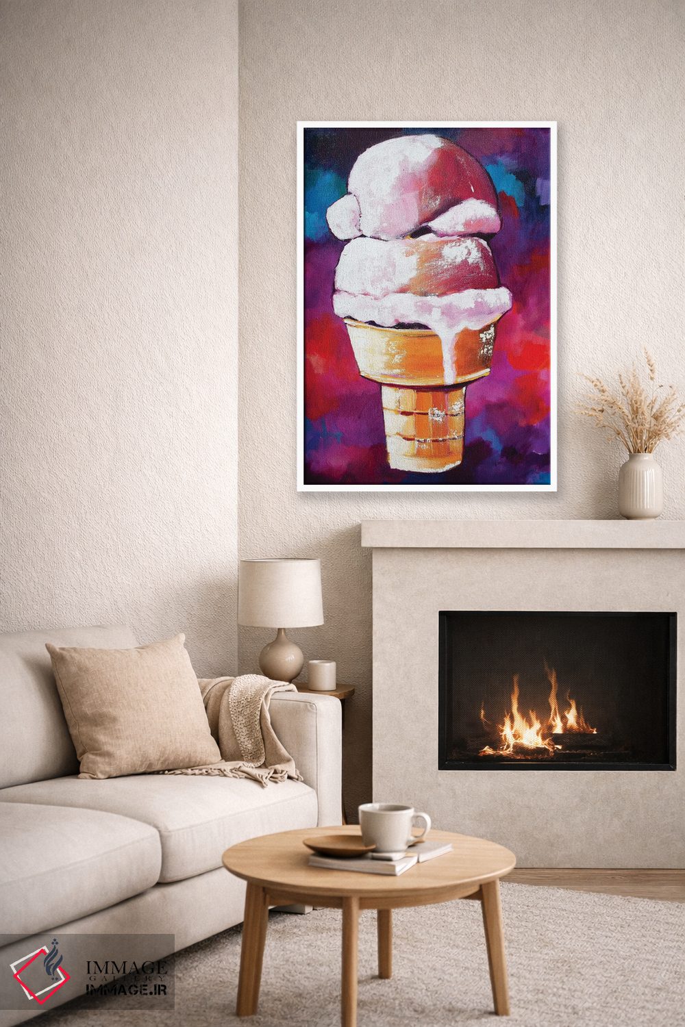 تابلو دکوراتیو بستنی در غروب آفتاب اثر لورل گرینفیلد - D5W