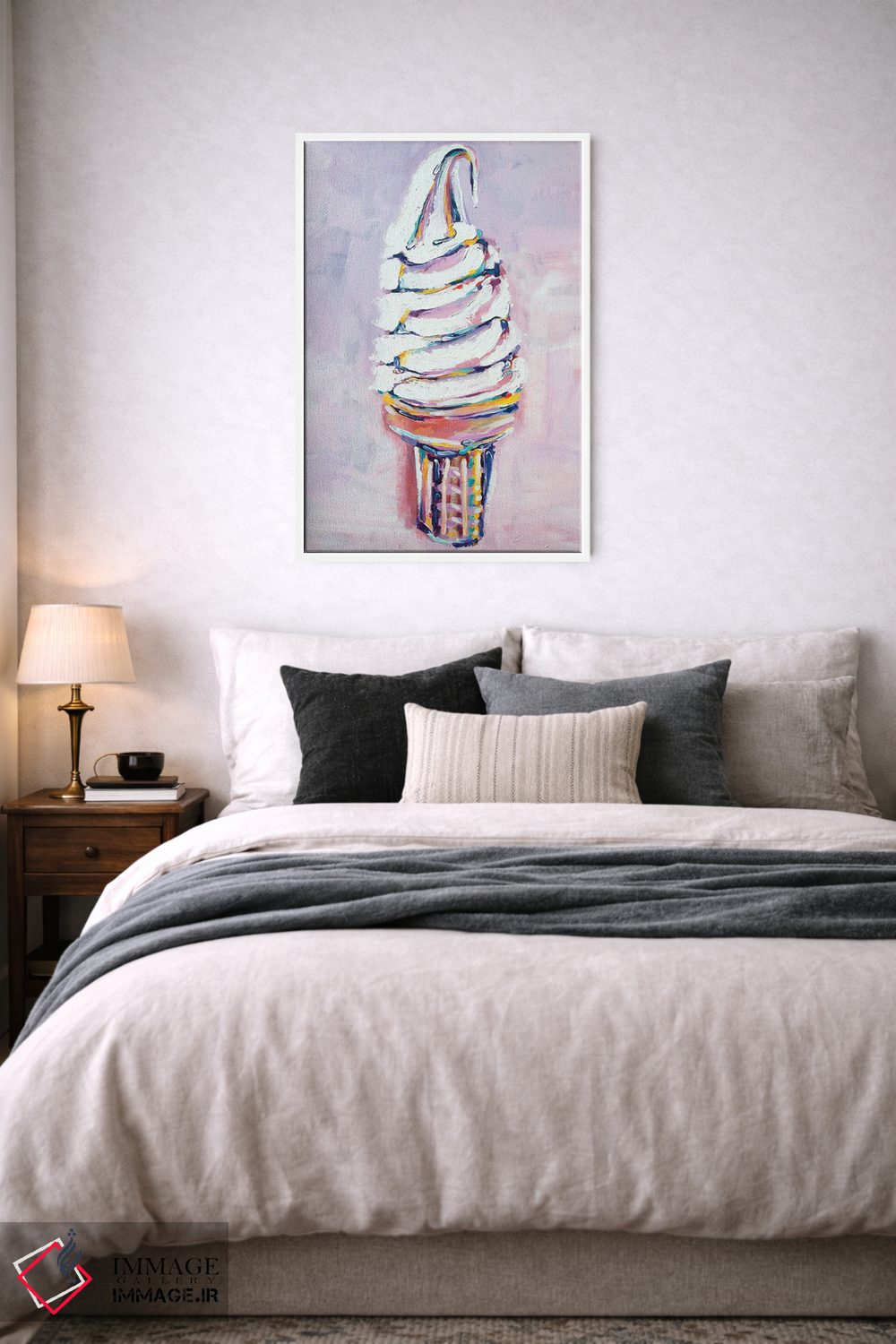 تابلو دکوراتیو تمام چیزی که می خواست بستنی بود اثر لورل گرینفیلد - D6W