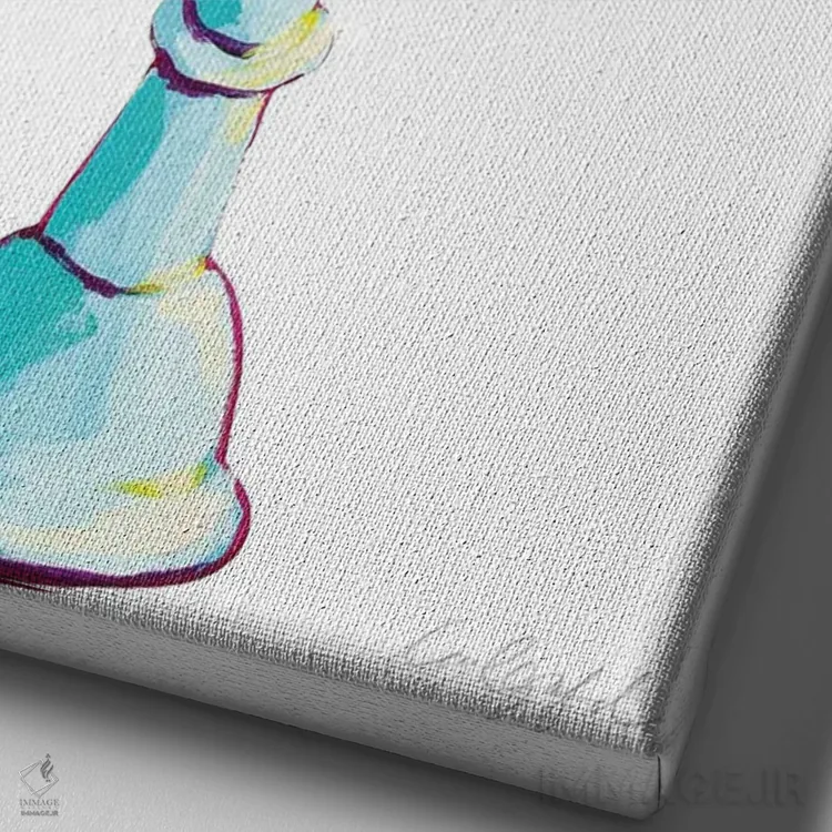 تابلو دکوراتیو کیک بستنی اثر لورل گرینفیلد - نمای نزدیک بافت بوم