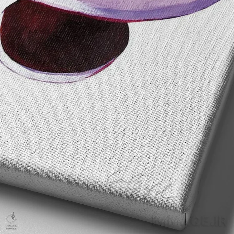 تابلو دکوراتیو کیک شکلاتی و یک برش از آن اثر لورل گرینفیلد - نمای نزدیک بافت بوم