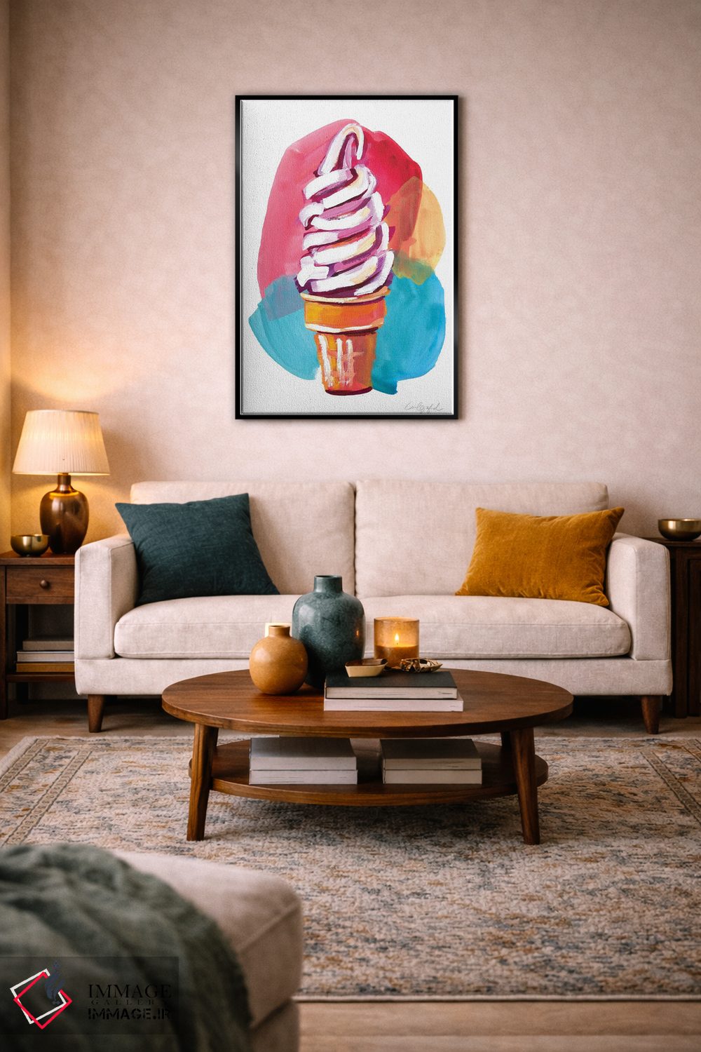 تابلو دکوراتیو بستنی در ماه مه I اثر لورل گرینفیلد - D5B