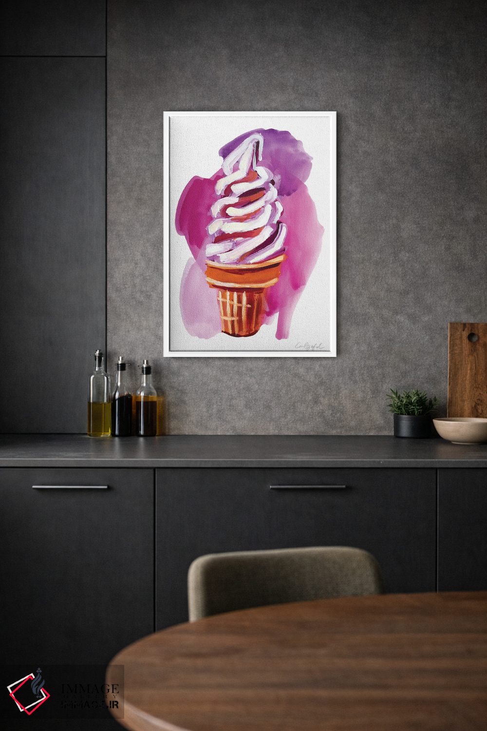 تابلو دکوراتیو بستنی در ماه مه III اثر لورل گرینفیلد - D1W