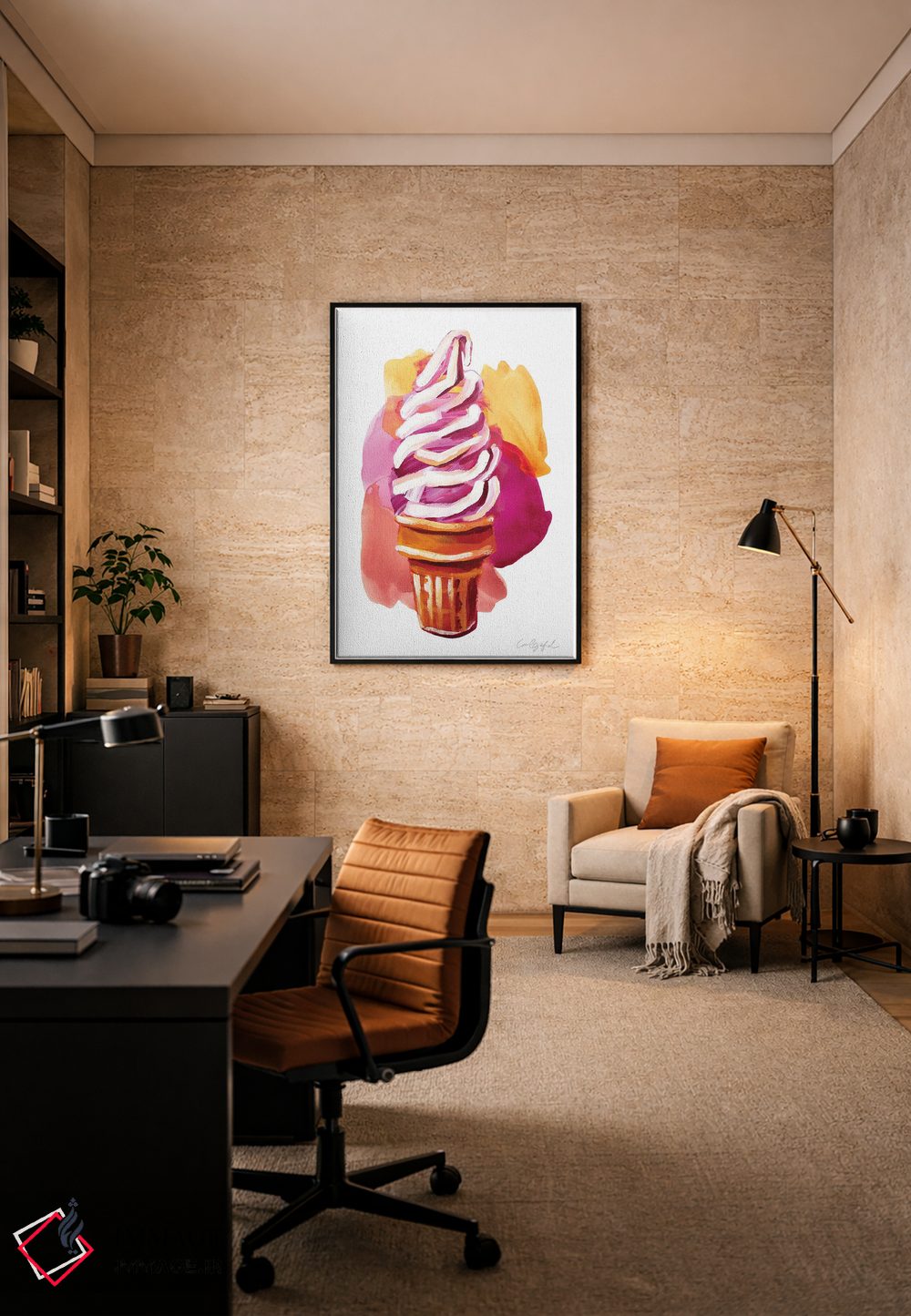 تابلو دکوراتیو بستنی در ماه مه II اثر لورل گرینفیلد - D6B