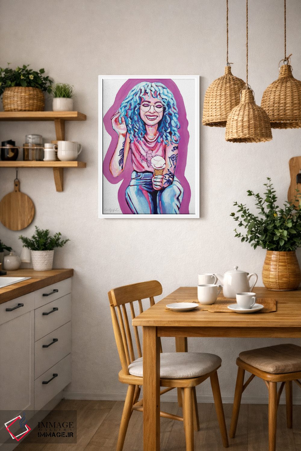 تابلو دکوراتیو بستنی برای هانا اثر لورل گرینفیلد - D3W