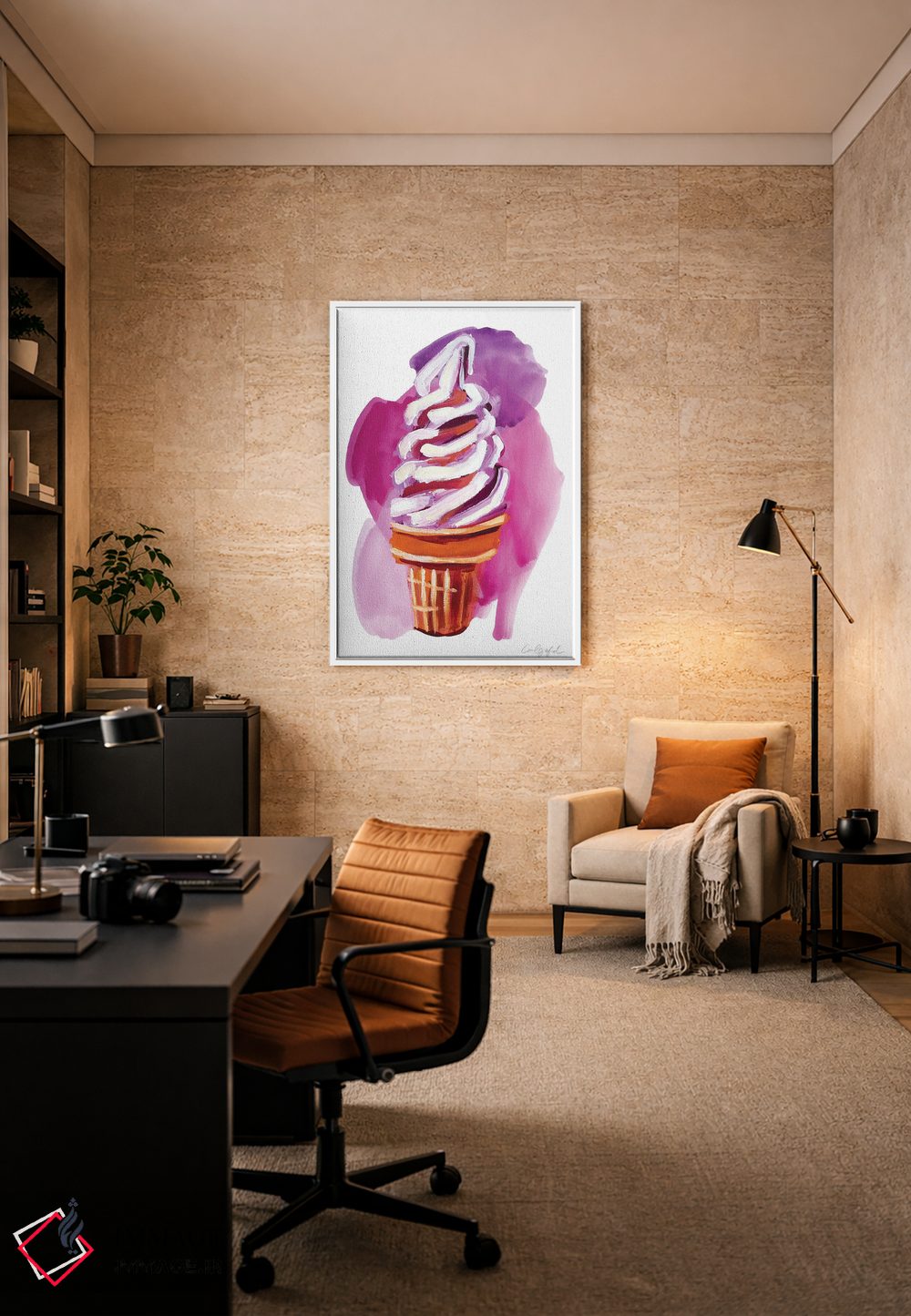 تابلو دکوراتیو بستنی در ماه مه III اثر لورل گرینفیلد - D4W