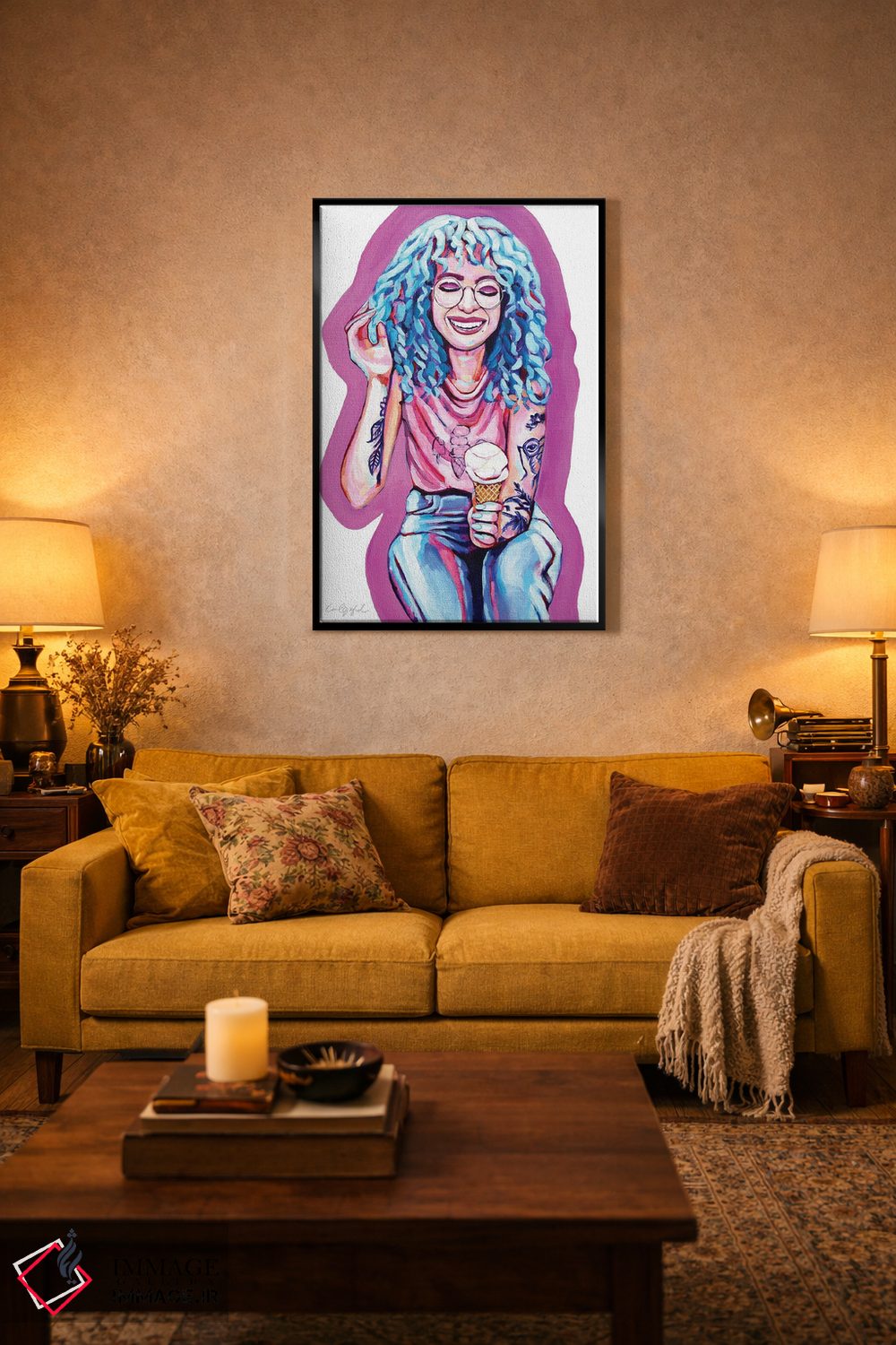 تابلو دکوراتیو بستنی برای هانا اثر لورل گرینفیلد - D4B