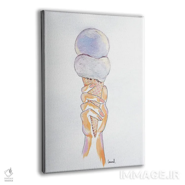 تابلو دکوراتیو دست و بستنی III اثر لورل گرینفیلد - نمای پرسپکتیو محصول