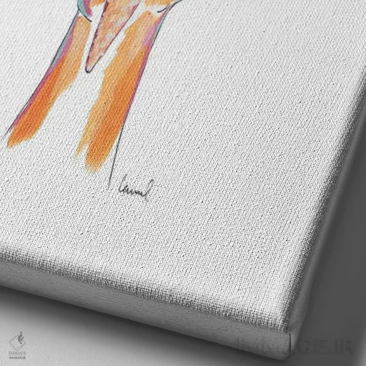 تابلو دکوراتیو دست و بستنی II اثر لورل گرینفیلد - نمای نزدیک بافت بوم