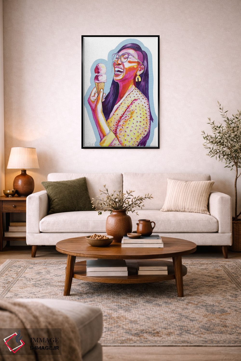 تابلو دکوراتیو بستنی برای نیکول اثر لورل گرینفیلد - D4B