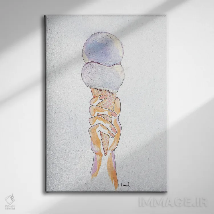 تابلو دکوراتیو دست و بستنی III اثر لورل گرینفیلد - نمای روبهرو روی دیوار