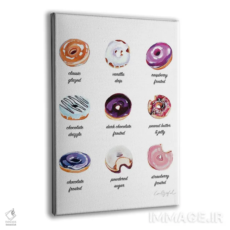 تابلو دکوراتیو پوستر دونات اثر لورل گرینفیلد - نمای پرسپکتیو محصول
