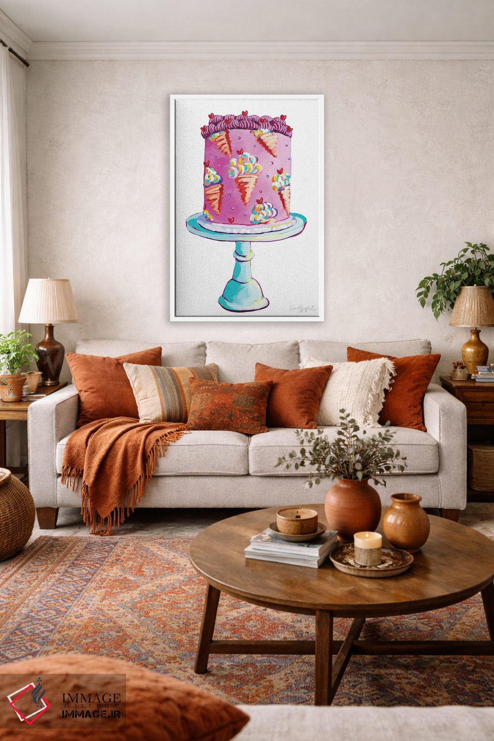 تابلو دکوراتیو کیک بستنی اثر لورل گرینفیلد - D3W