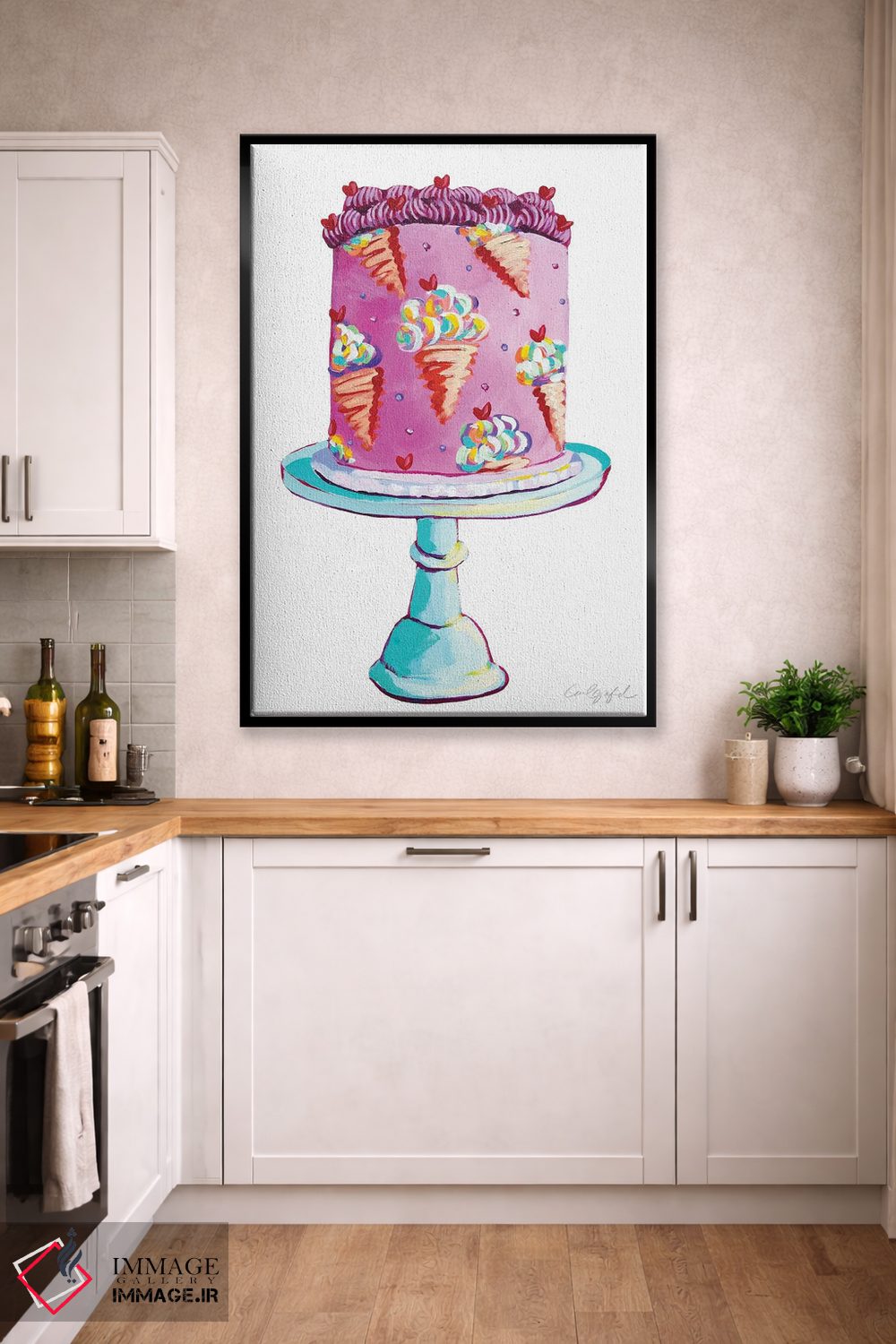 تابلو دکوراتیو کیک بستنی اثر لورل گرینفیلد - D2B