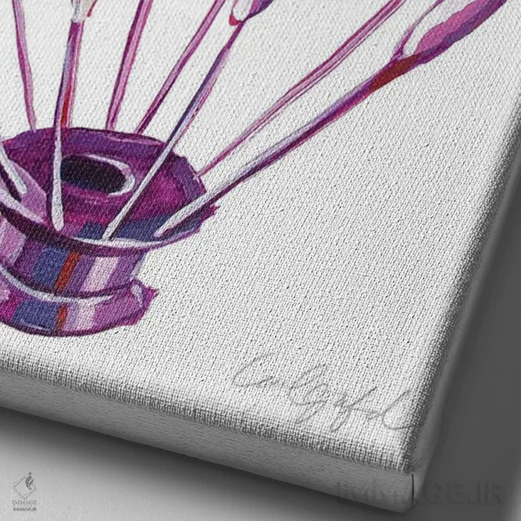 تابلو دکوراتیو همزن مرنگ اثر لورل گرینفیلد - نمای نزدیک بافت بوم