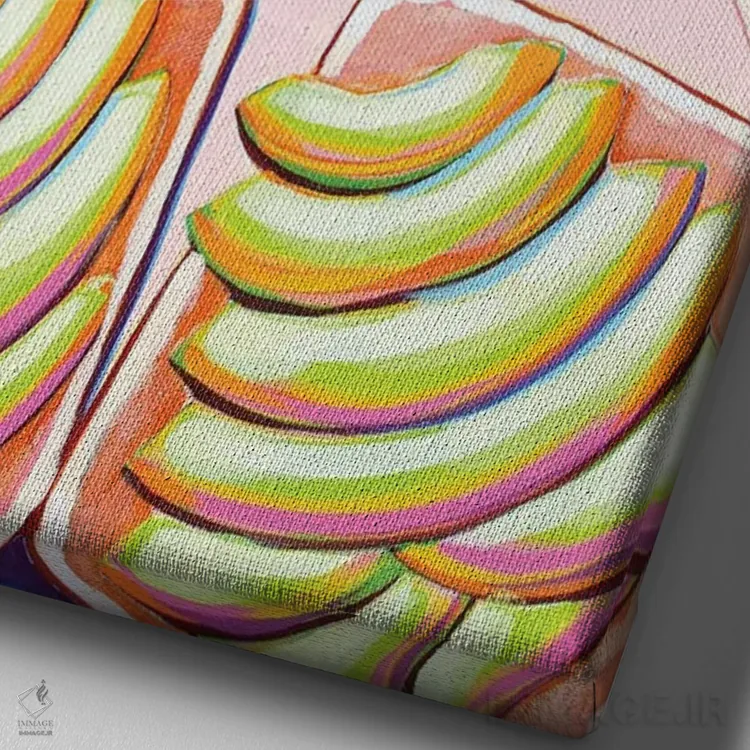 تابلو دکوراتیو نان برشته با آووکادو اثر لورل گرینفیلد - نمای نزدیک بافت بوم