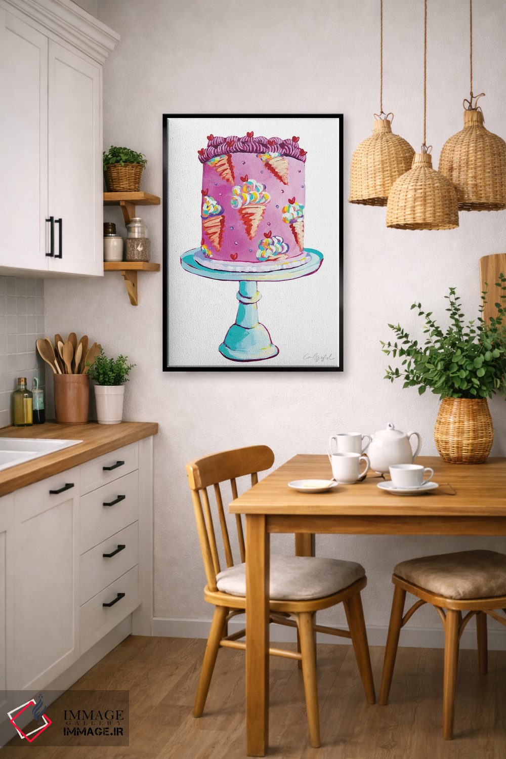 تابلو دکوراتیو کیک بستنی اثر لورل گرینفیلد - D6B