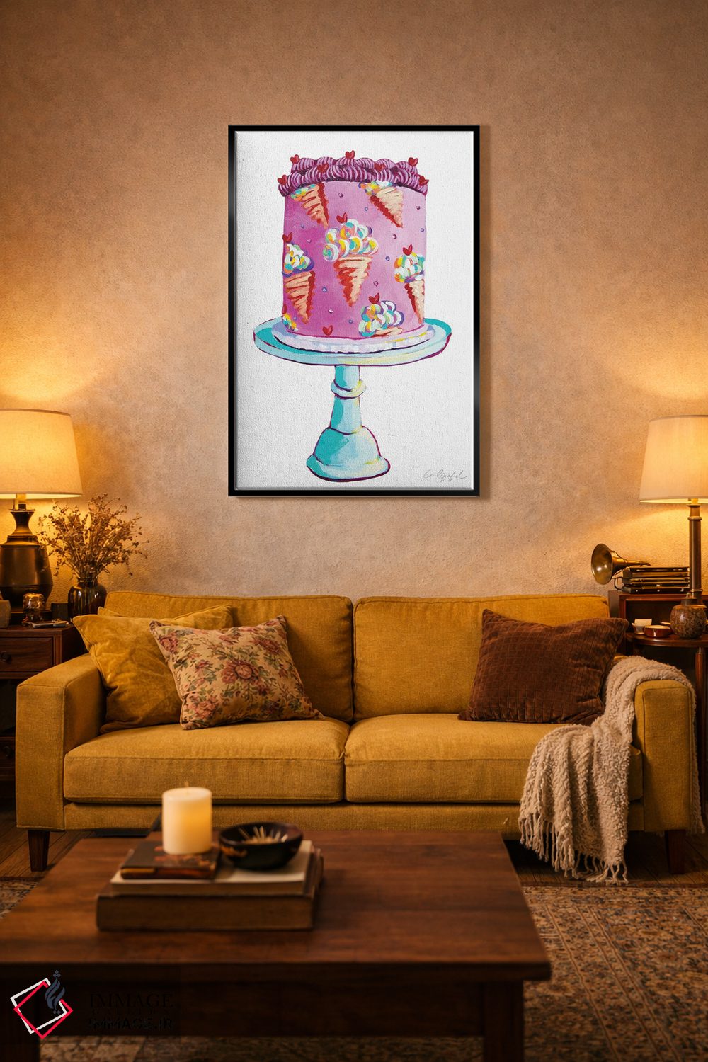 تابلو دکوراتیو کیک بستنی اثر لورل گرینفیلد - D5B