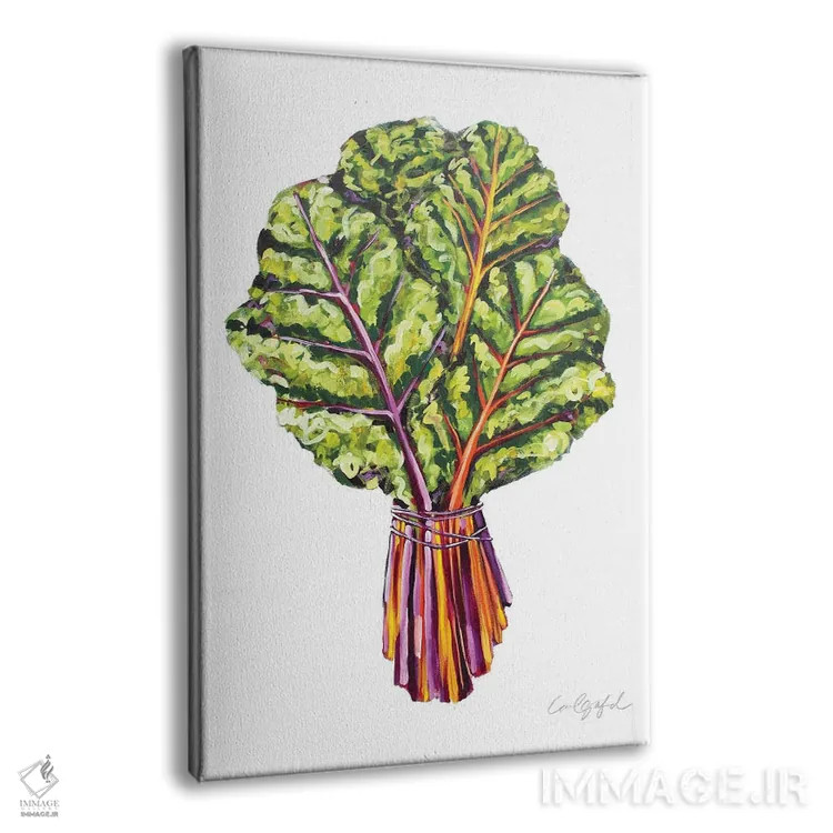 تابلو دکوراتیو برگ چغندر سوئیسی اثر لورل گرینفیلد - نمای پرسپکتیو محصول