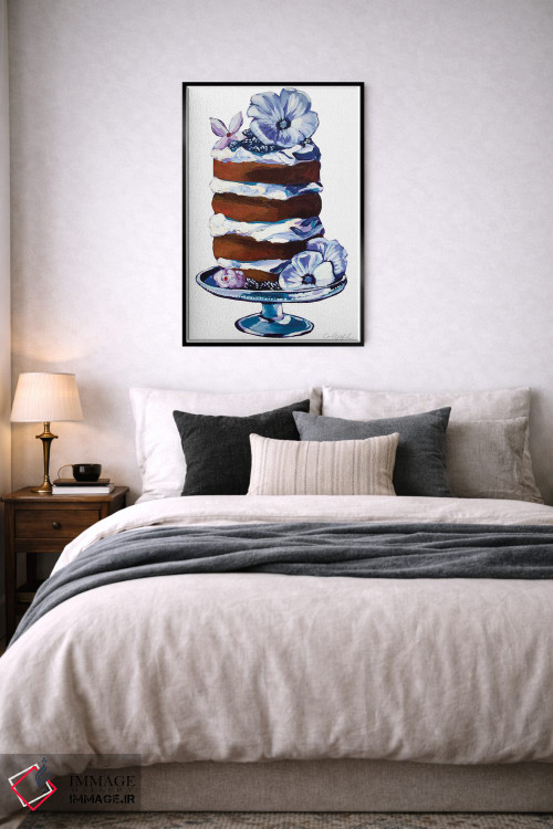 تابلو دکوراتیو کیک تمشک و هیبیسکوس اثر لورل گرینفیلد - D6B