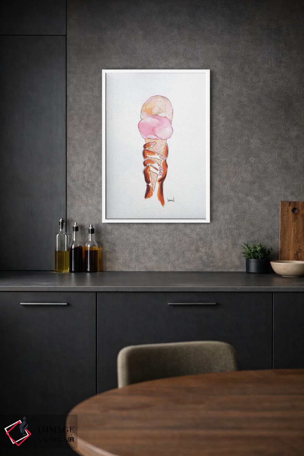 تابلو دکوراتیو دست و بستنی I اثر لورل گرینفیلد - D1W