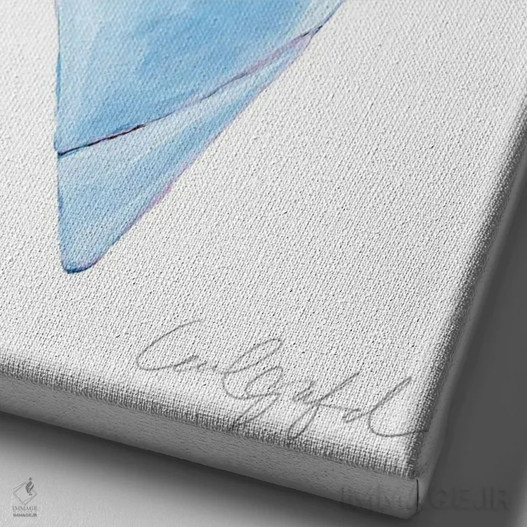 تابلو دکوراتیو یخ در بهشت اثر لورل گرینفیلد - نمای نزدیک بافت بوم