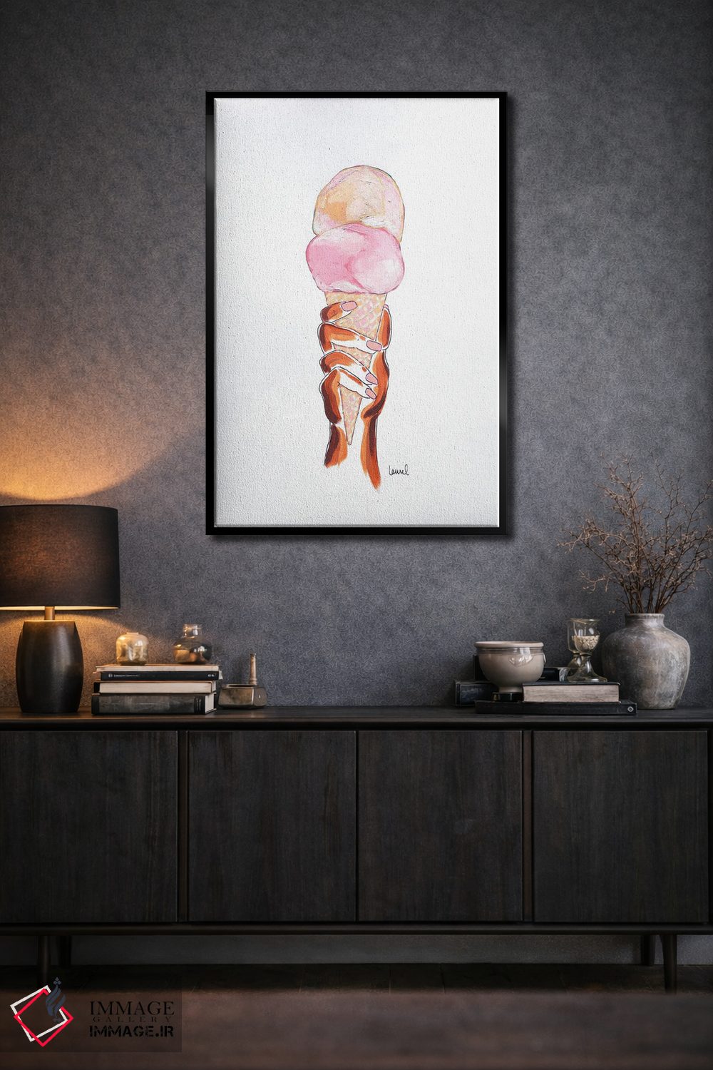 تابلو دکوراتیو دست و بستنی I اثر لورل گرینفیلد - D3B