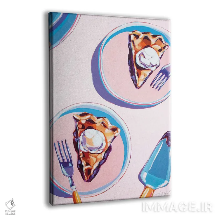 تابلو دکوراتیو دو برش پای بلوبری اثر لورل گرینفیلد - نمای پرسپکتیو محصول