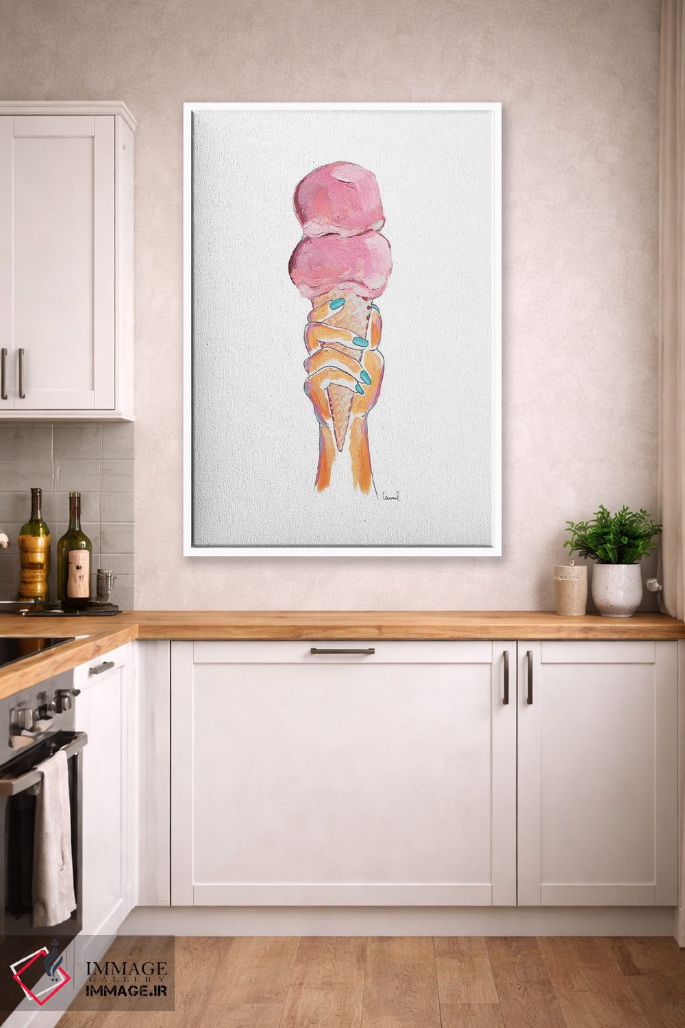 تابلو دکوراتیو دست و بستنی II اثر لورل گرینفیلد - D2W