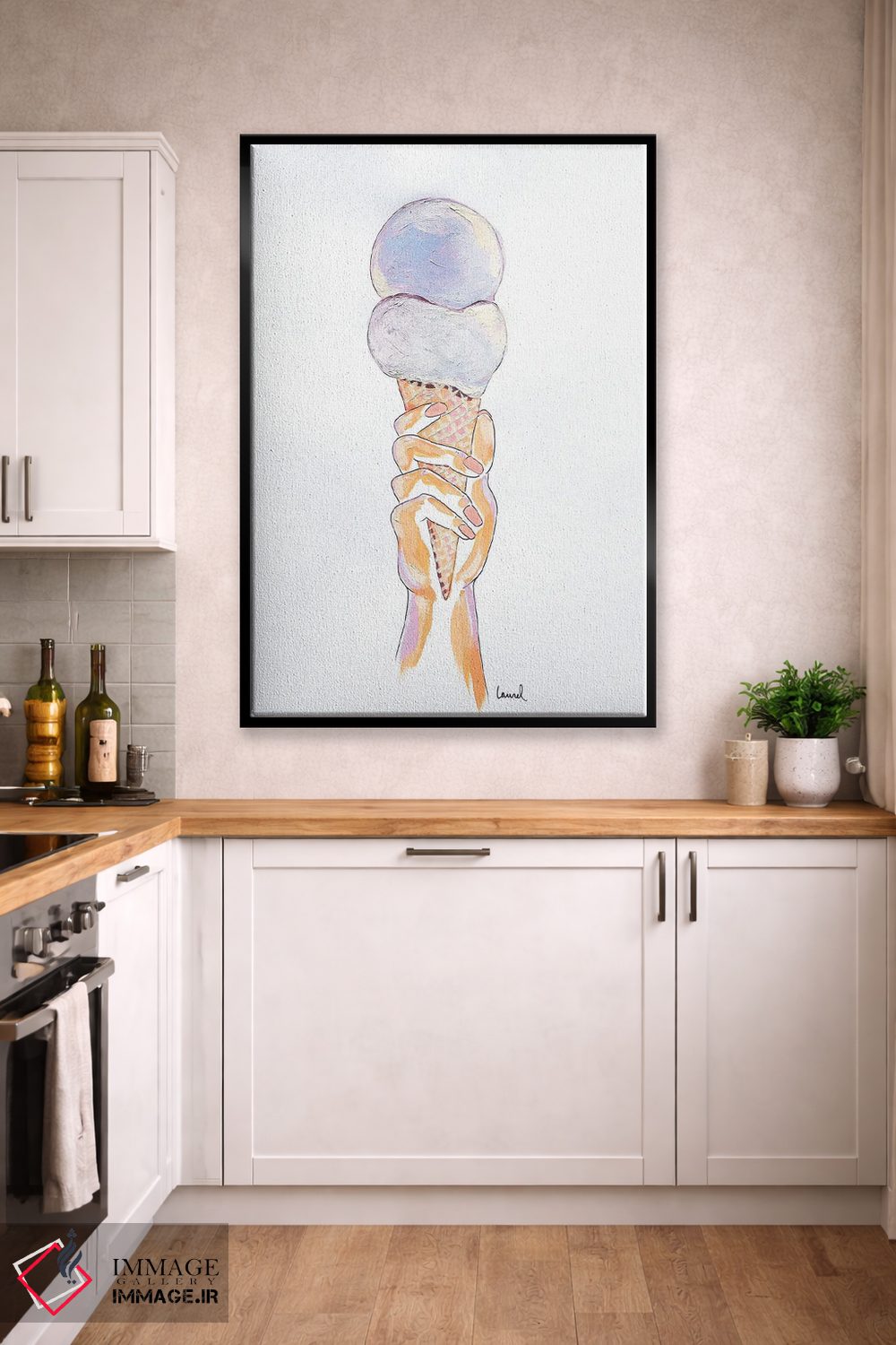 تابلو دکوراتیو دست و بستنی III اثر لورل گرینفیلد - D2B