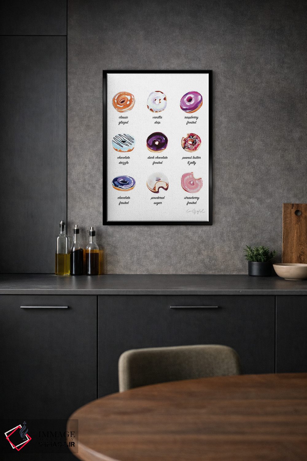 تابلو دکوراتیو پوستر دونات اثر لورل گرینفیلد - D1B
