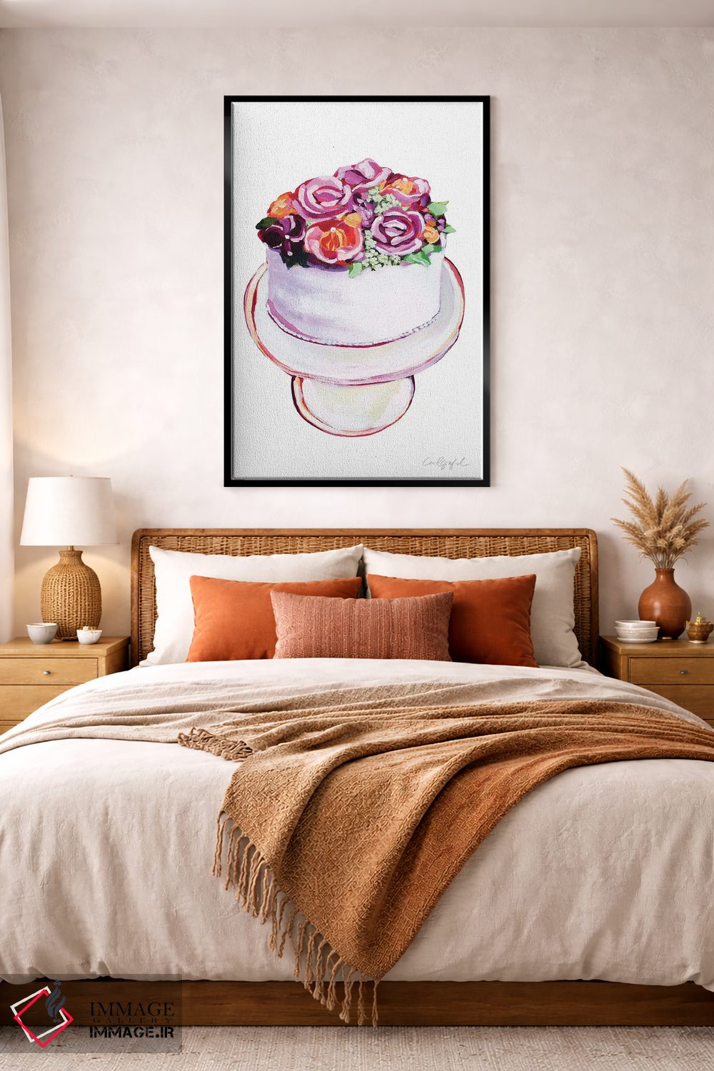 تابلو دکوراتیو کیک گل وانیلی اثر لورل گرینفیلد - D5B