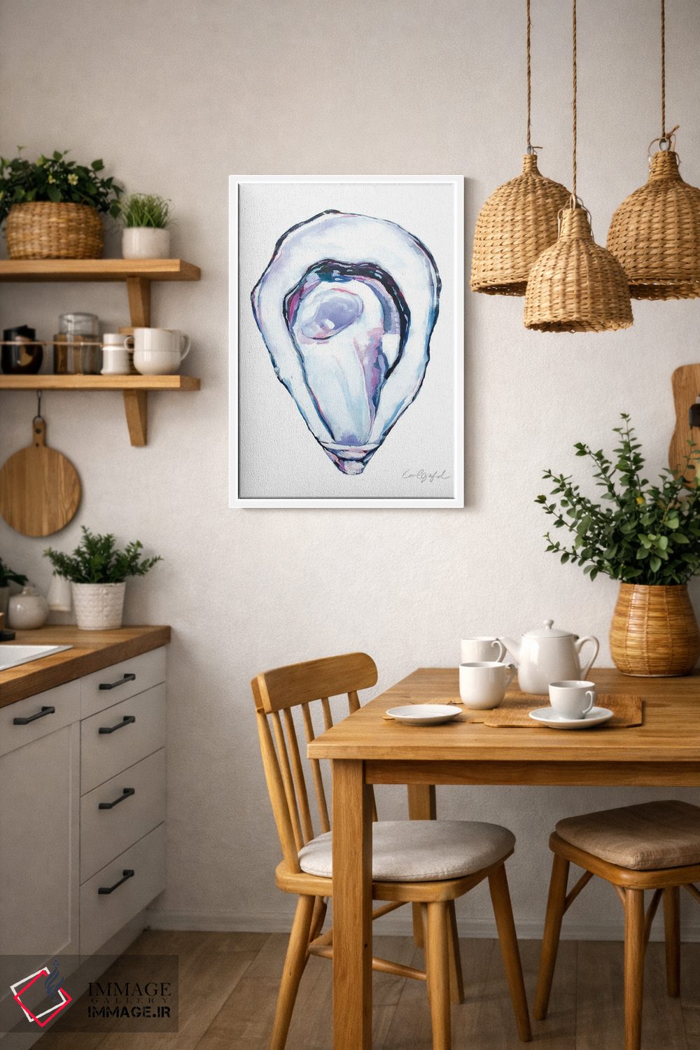 تابلو دکوراتیو صدف خوراکی اثر لورل گرینفیلد - D2W