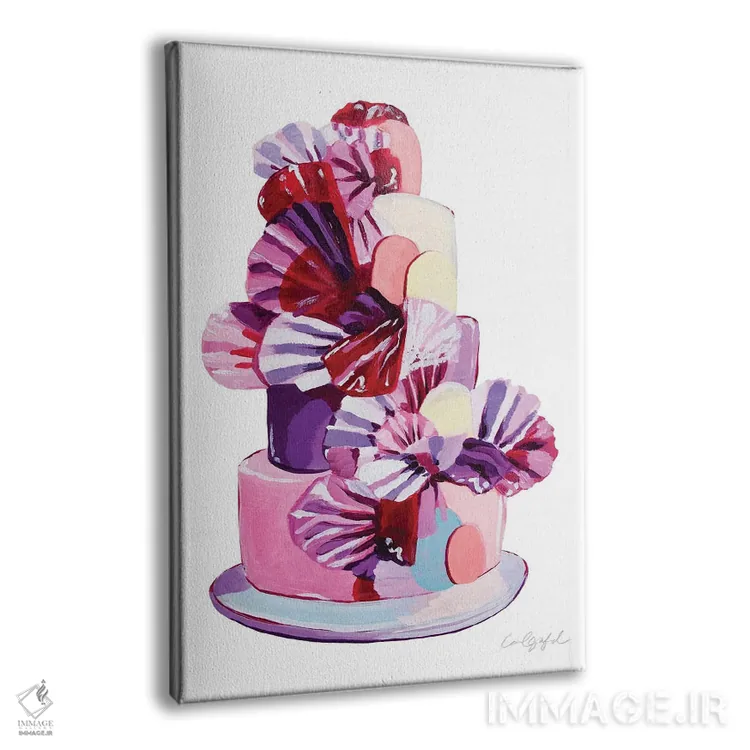تابلو دکوراتیو کیک بادبزنی اثر لورل گرینفیلد - نمای پرسپکتیو محصول