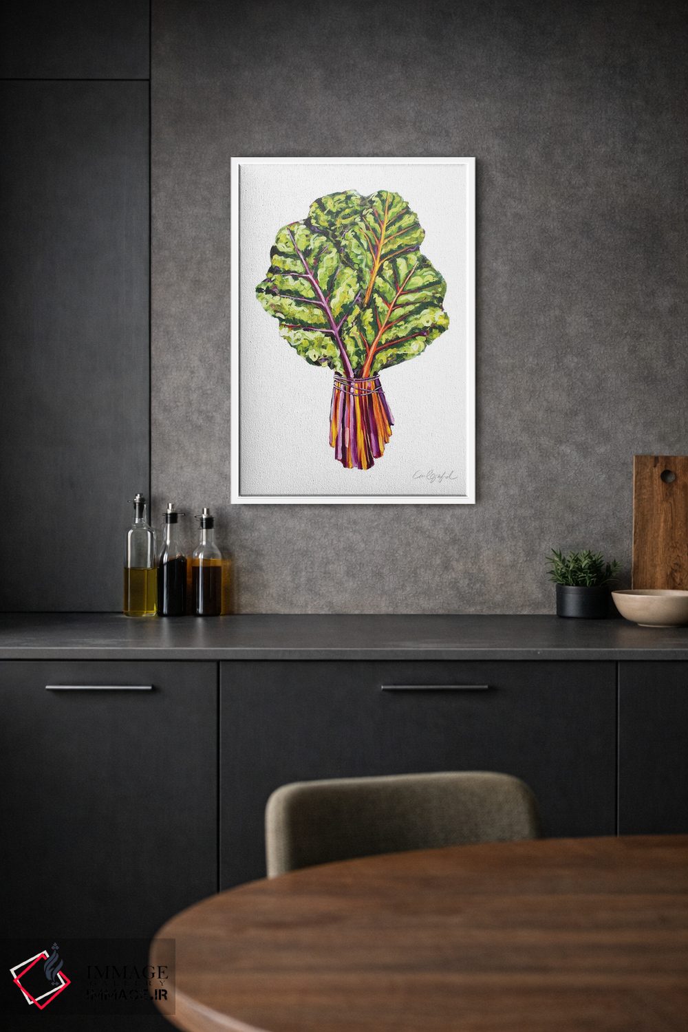 تابلو دکوراتیو برگ چغندر سوئیسی اثر لورل گرینفیلد - D1W