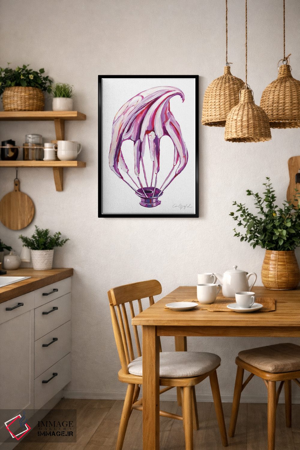 تابلو دکوراتیو همزن مرنگ اثر لورل گرینفیلد - D6B