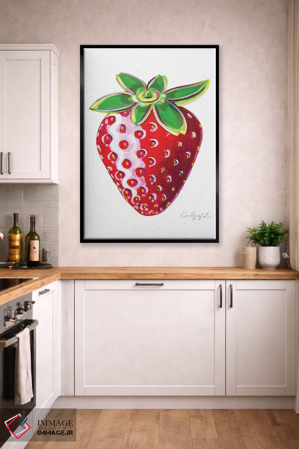 تابلو دکوراتیو یک عدد توت فرنگی اثر لورل گرینفیلد - D2B