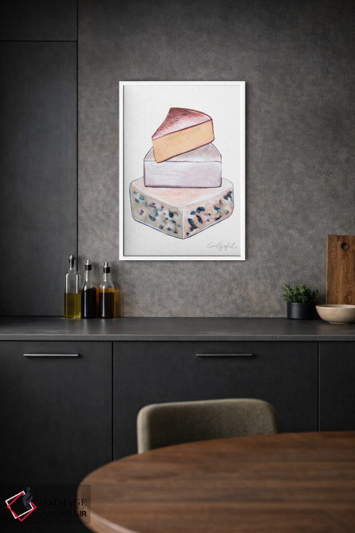 تابلو دکوراتیو روی هم چیده شدن پنیرها اثر لورل گرینفیلد - D1W