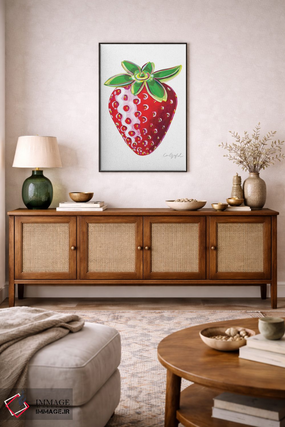 تابلو دکوراتیو یک عدد توت فرنگی اثر لورل گرینفیلد - D4B