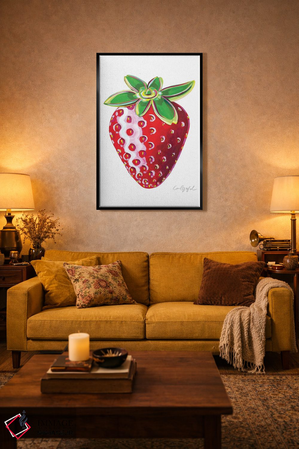 تابلو دکوراتیو یک عدد توت فرنگی اثر لورل گرینفیلد - D5B