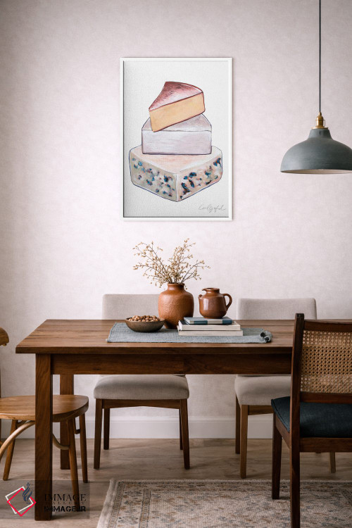تابلو دکوراتیو روی هم چیده شدن پنیرها اثر لورل گرینفیلد - D4W