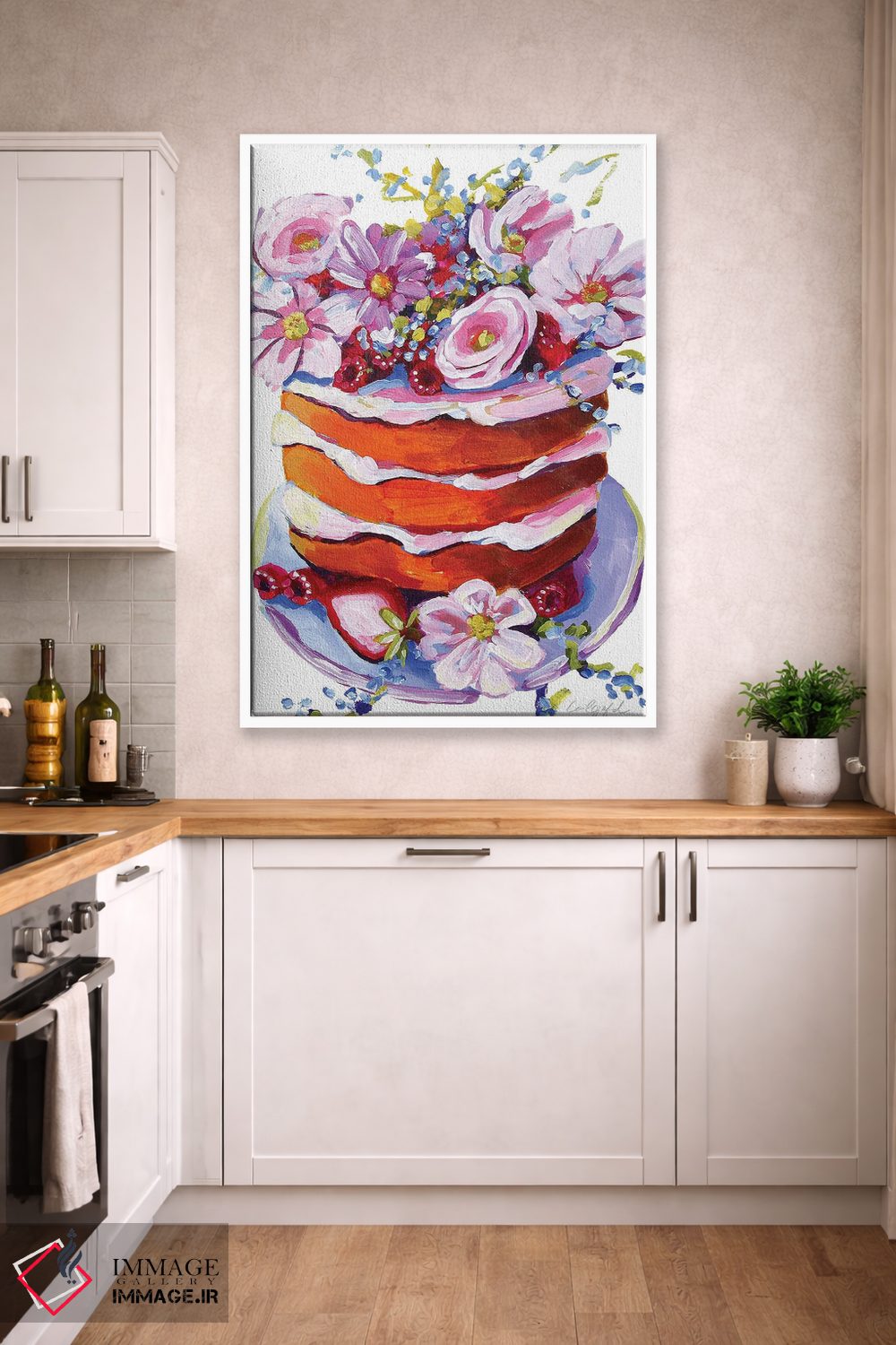 تابلو دکوراتیو کیک گل های بهاری اثر لورل گرینفیلد - D3W