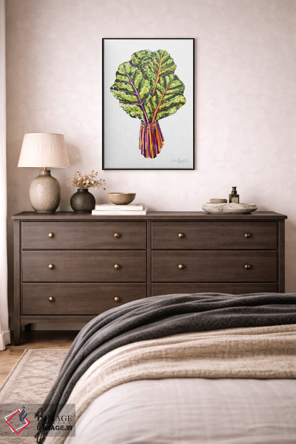 تابلو دکوراتیو برگ چغندر سوئیسی اثر لورل گرینفیلد - D6B