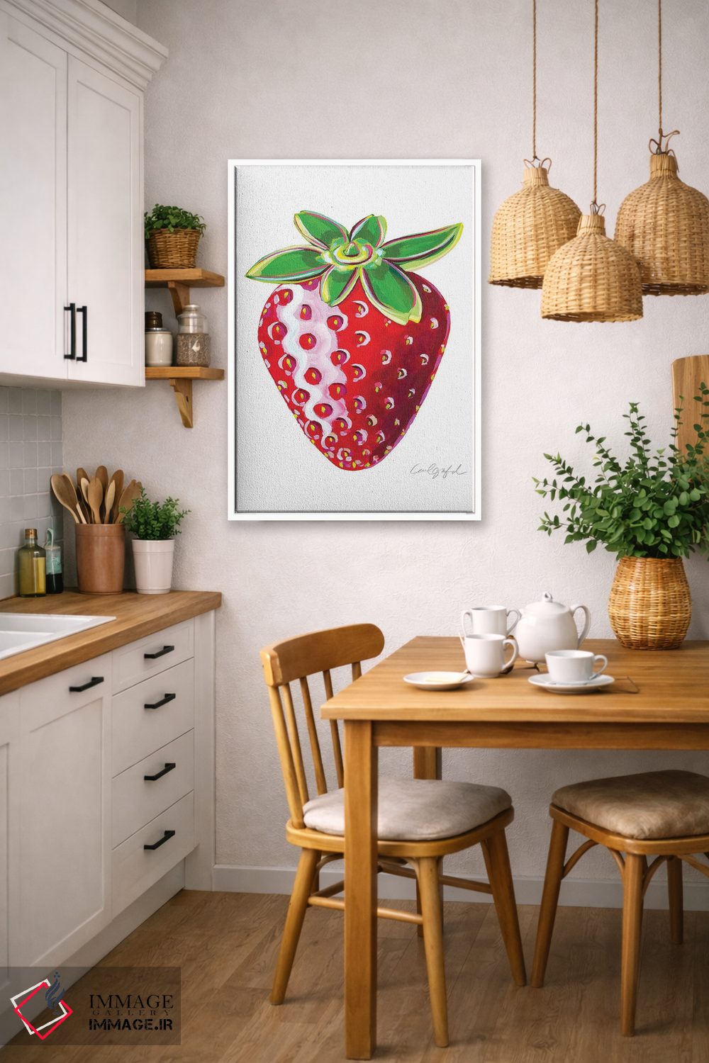 تابلو دکوراتیو یک عدد توت فرنگی اثر لورل گرینفیلد - D6W