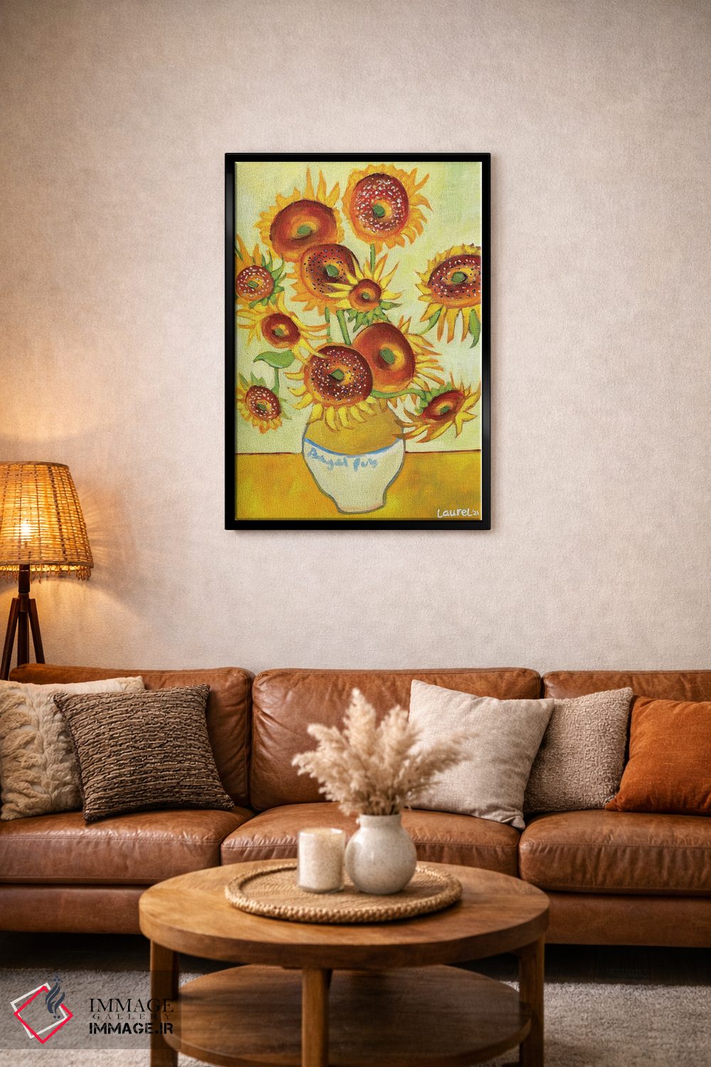 تابلو دکوراتیو بیگل آفتاب گردان اثر لورل گرینفیلد - D3B