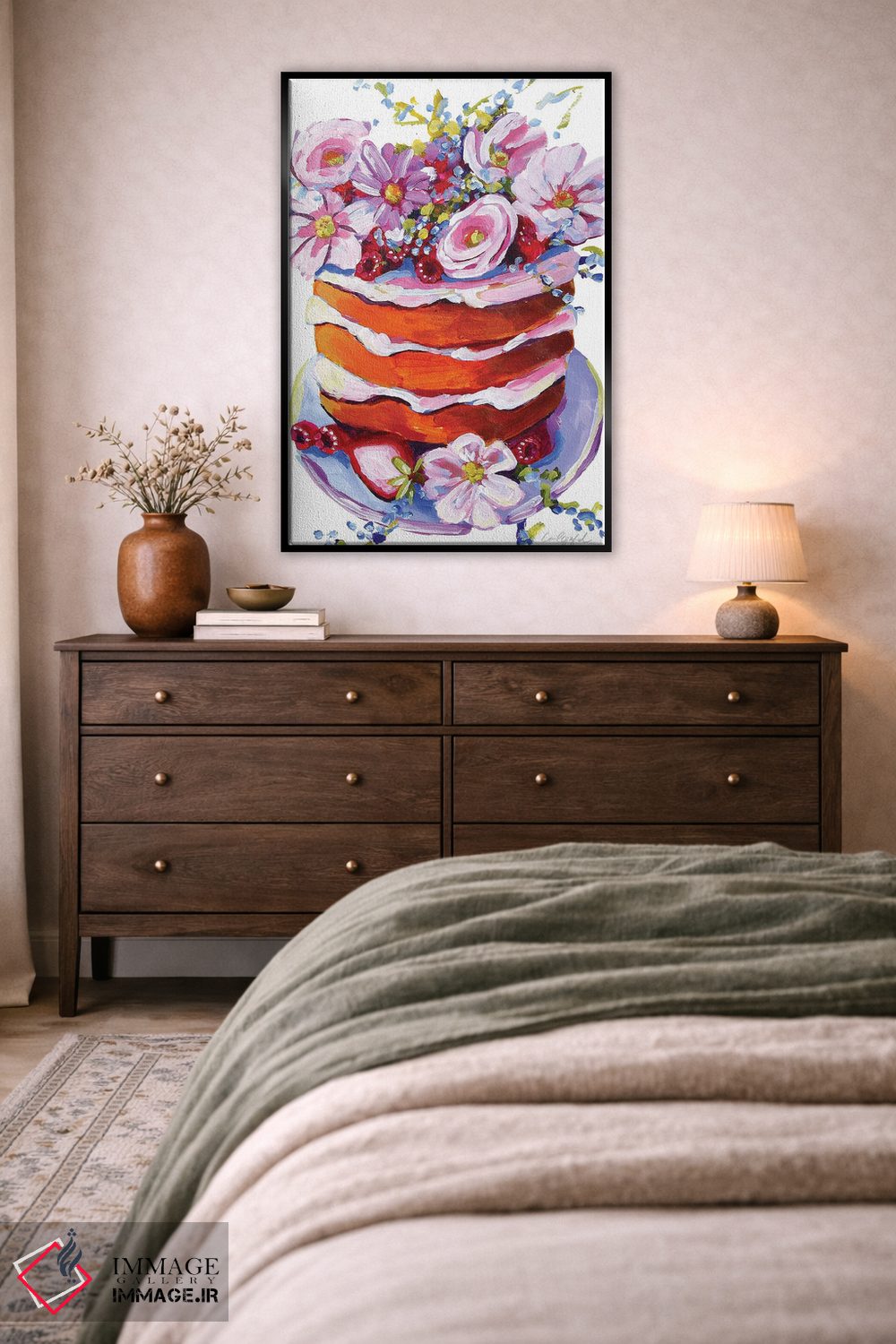 تابلو دکوراتیو کیک گل های بهاری اثر لورل گرینفیلد - D4B