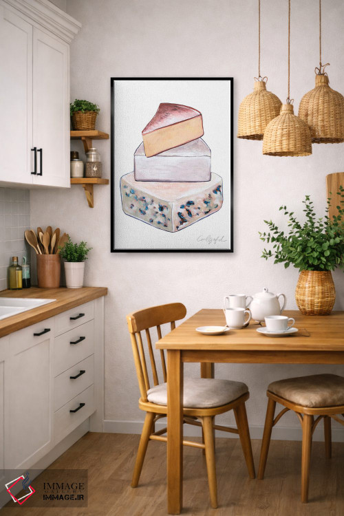 تابلو دکوراتیو روی هم چیده شدن پنیرها اثر لورل گرینفیلد - D5B